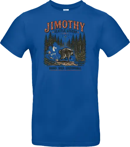 Jimothy Waschbär – Seattle Legende | Wild & Unaufhaltsam - Jimothy Waschbär, Seattle, Waschbär, Seattle Legende, Pacific Northwest, Wald, Wildtier, Space Needle, Vintage Design, Retro Stil, Tiermotiv, Natur, USA, Outdoor, Tierliebhaber - Standard T-Shirt