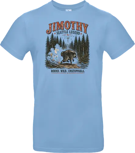 Jimothy Waschbär – Seattle Legende | Wild & Unaufhaltsam - Jimothy Waschbär, Seattle, Waschbär, Seattle Legende, Pacific Northwest, Wald, Wildtier, Space Needle, Vintage Design, Retro Stil, Tiermotiv, Natur, USA, Outdoor, Tierliebhaber - Standard T-Shirt