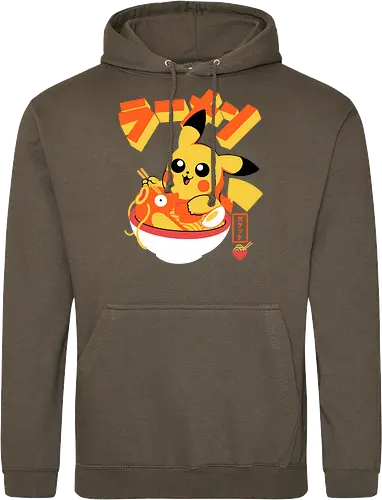 Pocket Ramen - ramen, yellow monster, fish, japanese food, kawaii, anime, noodles, pop culture, Cute, Gaming - Standard Hoodie