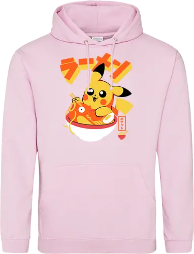 Pocket Ramen - ramen, yellow monster, fish, japanese food, kawaii, anime, noodles, pop culture, Cute, Gaming - Standard Hoodie