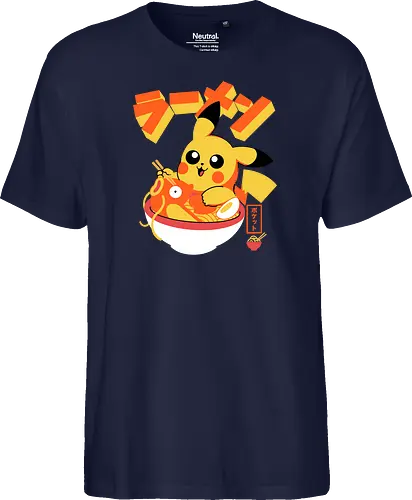 Pocket Ramen - ramen, yellow monster, fish, japanese food, kawaii, anime, noodles, pop culture, Cute, Gaming - Fairtrade T-Shirt