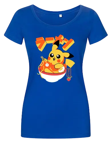Pocket Ramen - ramen, yellow monster, fish, japanese food, kawaii, anime, noodles, pop culture, Cute, Gaming - Damen T-Shirt