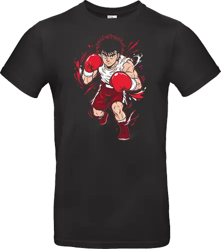 Dempsey Roll: The Fighting Spirit - Hajime no Ippo shirt, anime boxing graphic tee, Dempsey Roll apparel, sports anime streetwear, fighting spirit design, retro shonen manga clothing, gym motivation anime shirt, action pose graphic tee, Makunouchi Ippo merch, aesthetic otaku fashion - Standard T-Shirt