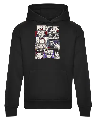 Clash of Eras: Legendary Manga Panels - anime manga panel shirt, shonen crossover graphic tee, aesthetic otaku streetwear, classic anime rivalry merch, modern anime character clothing, Japanese comic page design, minimalist manga fashion, epic anime moments shirt, ninja and sorcerer apparel, retro anime aesthetic tee - Heavyweight Hoodie