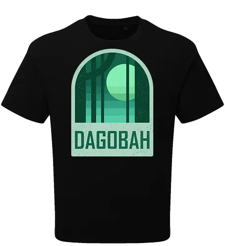 Dagobah - Geometric and minimalist series - Space Opera, 80s, badge, dagobah, film, galaxy, geometric, landscape, minimalist, retro, outer space, science fiction, space, movie, scifi - Oversize T-Shirt