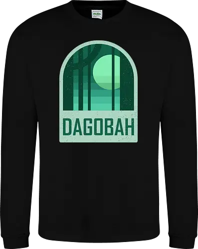 Dagobah - Geometric and minimalist series - Space Opera, 80s, badge, dagobah, film, galaxy, geometric, landscape, minimalist, retro, outer space, science fiction, space, movie, scifi - Sweatshirt