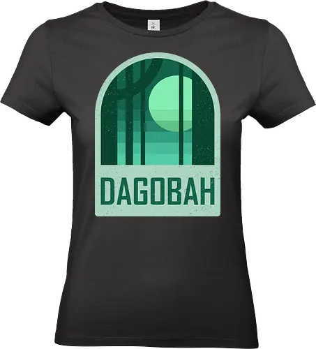 Dagobah - Geometric and minimalist series - Space Opera, 80s, badge, dagobah, film, galaxy, geometric, landscape, minimalist, retro, outer space, science fiction, space, movie, scifi - Standard T-Shirt (Frauen)