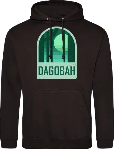 Dagobah - Geometric and minimalist series - Space Opera, 80s, badge, dagobah, film, galaxy, geometric, landscape, minimalist, retro, outer space, science fiction, space, movie, scifi - Standard Hoodie