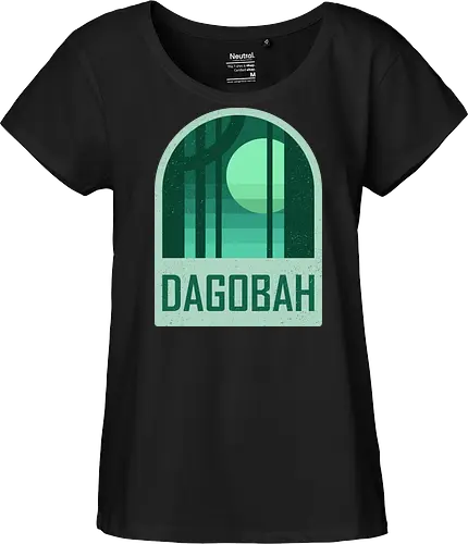 Dagobah - Geometric and minimalist series - Space Opera, 80s, badge, dagobah, film, galaxy, geometric, landscape, minimalist, retro, outer space, science fiction, space, movie, scifi - Fairtrade Girl Shirt