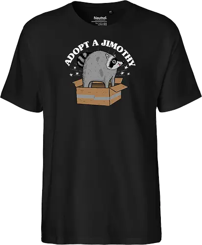 Adopt a Jimothy - Jimothy, raccoon, racoon, cute, seattle, Adopt a Jimothy, jimothy the raccoon - Fairtrade T-Shirt