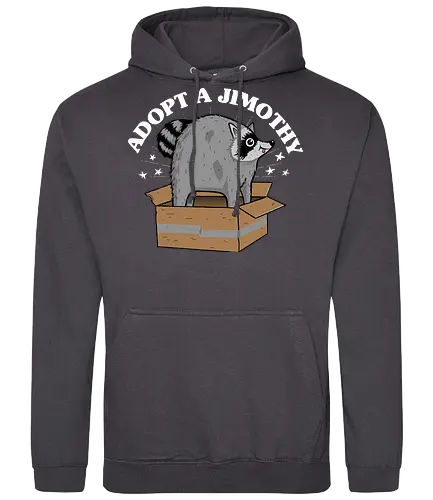 Adopt a Jimothy - Jimothy, raccoon, racoon, cute, seattle, Adopt a Jimothy, jimothy the raccoon - Standard Hoodie