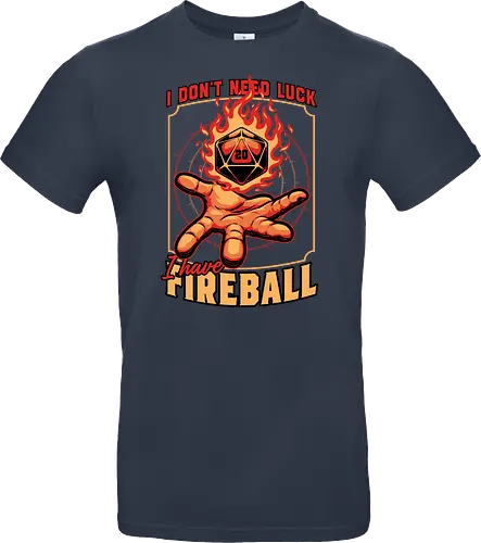 RPG Dice Luck Fireball - Rpg, Role-play, Role-playing, Roleplay Game, Role-playing Game, Roleplaying Game, Critical Hit, Critical, Critical Fail, Critical Success, Dungeon Master, Dungeon, Luck, Nerd, Geek, Adventure, Fantasy, Magic, Ritual, Magical, Wizard, Sorcery, Sorcerer, D20, Pen and Paper, Fireball, Tabletop Game, Tabletop, Tabletop Gaming, Tabletop Rpg, Game Master - Standard T-Shirt