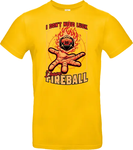 RPG Dice Luck Fireball - Rpg, Role-play, Role-playing, Roleplay Game, Role-playing Game, Roleplaying Game, Critical Hit, Critical, Critical Fail, Critical Success, Dungeon Master, Dungeon, Luck, Nerd, Geek, Adventure, Fantasy, Magic, Ritual, Magical, Wizard, Sorcery, Sorcerer, D20, Pen and Paper, Fireball, Tabletop Game, Tabletop, Tabletop Gaming, Tabletop Rpg, Game Master - Standard T-Shirt