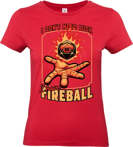 RPG Dice Luck Fireball - Rpg, Role-play, Role-playing, Roleplay Game, Role-playing Game, Roleplaying Game, Critical Hit, Critical, Critical Fail, Critical Success, Dungeon Master, Dungeon, Luck, Nerd, Geek, Adventure, Fantasy, Magic, Ritual, Magical, Wizard, Sorcery, Sorcerer, D20, Pen and Paper, Fireball, Tabletop Game, Tabletop, Tabletop Gaming, Tabletop Rpg, Game Master - Standard T-Shirt (Frauen)
