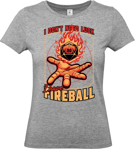 RPG Dice Luck Fireball - Rpg, Role-play, Role-playing, Roleplay Game, Role-playing Game, Roleplaying Game, Critical Hit, Critical, Critical Fail, Critical Success, Dungeon Master, Dungeon, Luck, Nerd, Geek, Adventure, Fantasy, Magic, Ritual, Magical, Wizard, Sorcery, Sorcerer, D20, Pen and Paper, Fireball, Tabletop Game, Tabletop, Tabletop Gaming, Tabletop Rpg, Game Master - Standard T-Shirt (Frauen)