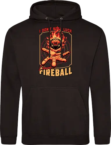 RPG Dice Luck Fireball - Rpg, Role-play, Role-playing, Roleplay Game, Role-playing Game, Roleplaying Game, Critical Hit, Critical, Critical Fail, Critical Success, Dungeon Master, Dungeon, Luck, Nerd, Geek, Adventure, Fantasy, Magic, Ritual, Magical, Wizard, Sorcery, Sorcerer, D20, Pen and Paper, Fireball, Tabletop Game, Tabletop, Tabletop Gaming, Tabletop Rpg, Game Master - Standard Hoodie