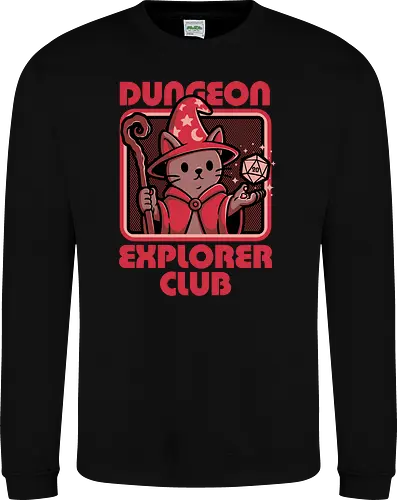 RPG Mage Cat - Rpg, Role-play, Role-playing, Roleplay Game, Role-playing Game, Roleplaying Game, Critical Hit, Critical, Critical Fail, Critical Success, Dungeon Master, Dungeon, Nerd, Geek, Adventure, Fantasy, Magic, Ritual, Magical, Wizard, Sorcery, Sorcerer, D20, Fireball, Tabletop Game, Tabletop, Tabletop Gaming, Tabletop Rpg, Game Master, Exploration, Explorer, Club, Cat, Black Cat, Cats - Sweatshirt