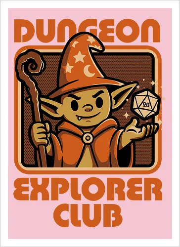 RPG Mage Goblin - Rpg, Role-play, Role-playing, Roleplay Game, Role-playing Game, Roleplaying Game, Critical Hit, Critical, Critical Fail, Critical Success, Dungeon Master, Dungeon, Nerd, Geek, Adventure, Fantasy, Magic, Ritual, Magical, Wizard, Sorcery, Sorcerer, D20, Fireball, Tabletop Game, Tabletop, Tabletop Gaming, Tabletop Rpg, Game Master, Exploration, Explorer, Club, Goblins, Goblin, Magical Creatures, Magical Creature, Creature, Creatures - Kunstdruck