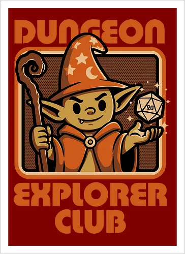 RPG Mage Goblin - Rpg, Role-play, Role-playing, Roleplay Game, Role-playing Game, Roleplaying Game, Critical Hit, Critical, Critical Fail, Critical Success, Dungeon Master, Dungeon, Nerd, Geek, Adventure, Fantasy, Magic, Ritual, Magical, Wizard, Sorcery, Sorcerer, D20, Fireball, Tabletop Game, Tabletop, Tabletop Gaming, Tabletop Rpg, Game Master, Exploration, Explorer, Club, Goblins, Goblin, Magical Creatures, Magical Creature, Creature, Creatures - Kunstdruck