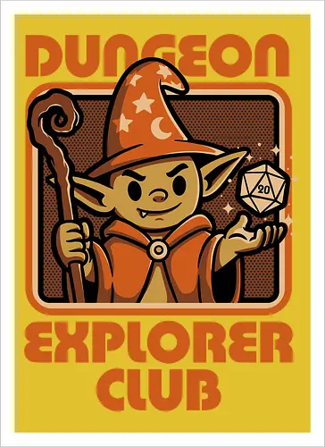 RPG Mage Goblin - Rpg, Role-play, Role-playing, Roleplay Game, Role-playing Game, Roleplaying Game, Critical Hit, Critical, Critical Fail, Critical Success, Dungeon Master, Dungeon, Nerd, Geek, Adventure, Fantasy, Magic, Ritual, Magical, Wizard, Sorcery, Sorcerer, D20, Fireball, Tabletop Game, Tabletop, Tabletop Gaming, Tabletop Rpg, Game Master, Exploration, Explorer, Club, Goblins, Goblin, Magical Creatures, Magical Creature, Creature, Creatures - Kunstdruck