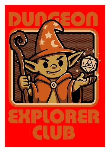 RPG Mage Goblin - Rpg, Role-play, Role-playing, Roleplay Game, Role-playing Game, Roleplaying Game, Critical Hit, Critical, Critical Fail, Critical Success, Dungeon Master, Dungeon, Nerd, Geek, Adventure, Fantasy, Magic, Ritual, Magical, Wizard, Sorcery, Sorcerer, D20, Fireball, Tabletop Game, Tabletop, Tabletop Gaming, Tabletop Rpg, Game Master, Exploration, Explorer, Club, Goblins, Goblin, Magical Creatures, Magical Creature, Creature, Creatures - Kunstdruck