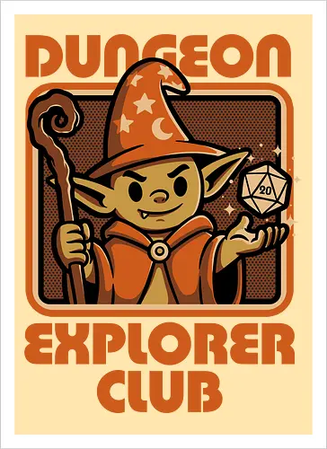 RPG Mage Goblin - Rpg, Role-play, Role-playing, Roleplay Game, Role-playing Game, Roleplaying Game, Critical Hit, Critical, Critical Fail, Critical Success, Dungeon Master, Dungeon, Nerd, Geek, Adventure, Fantasy, Magic, Ritual, Magical, Wizard, Sorcery, Sorcerer, D20, Fireball, Tabletop Game, Tabletop, Tabletop Gaming, Tabletop Rpg, Game Master, Exploration, Explorer, Club, Goblins, Goblin, Magical Creatures, Magical Creature, Creature, Creatures - Kunstdruck
