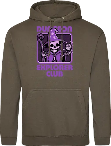 RPG Mage Skull - Rpg, Role-play, Role-playing, Roleplay Game, Role-playing Game, Roleplaying Game, Critical Hit, Critical, Critical Fail, Critical Success, Dungeon Master, Dungeon, Nerd, Geek, Adventure, Fantasy, Magic, Ritual, Magical, Wizard, Sorcery, Sorcerer, D20, Fireball, Tabletop Game, Tabletop, Tabletop Gaming, Tabletop Rpg, Game Master, Exploration, Explorer, Club, Skull, Skeleton, Bones, Bone, Undead - Standard Hoodie