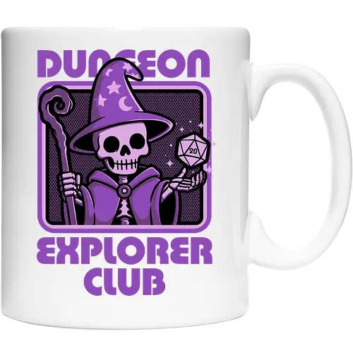 RPG Mage Skull - Rpg, Role-play, Role-playing, Roleplay Game, Role-playing Game, Roleplaying Game, Critical Hit, Critical, Critical Fail, Critical Success, Dungeon Master, Dungeon, Nerd, Geek, Adventure, Fantasy, Magic, Ritual, Magical, Wizard, Sorcery, Sorcerer, D20, Fireball, Tabletop Game, Tabletop, Tabletop Gaming, Tabletop Rpg, Game Master, Exploration, Explorer, Club, Skull, Skeleton, Bones, Bone, Undead - Keramiktasse