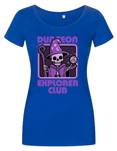 RPG Mage Skull - Rpg, Role-play, Role-playing, Roleplay Game, Role-playing Game, Roleplaying Game, Critical Hit, Critical, Critical Fail, Critical Success, Dungeon Master, Dungeon, Nerd, Geek, Adventure, Fantasy, Magic, Ritual, Magical, Wizard, Sorcery, Sorcerer, D20, Fireball, Tabletop Game, Tabletop, Tabletop Gaming, Tabletop Rpg, Game Master, Exploration, Explorer, Club, Skull, Skeleton, Bones, Bone, Undead - Damen T-Shirt