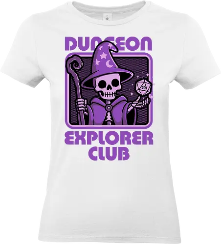 RPG Mage Skull - Rpg, Role-play, Role-playing, Roleplay Game, Role-playing Game, Roleplaying Game, Critical Hit, Critical, Critical Fail, Critical Success, Dungeon Master, Dungeon, Nerd, Geek, Adventure, Fantasy, Magic, Ritual, Magical, Wizard, Sorcery, Sorcerer, D20, Fireball, Tabletop Game, Tabletop, Tabletop Gaming, Tabletop Rpg, Game Master, Exploration, Explorer, Club, Skull, Skeleton, Bones, Bone, Undead - Standard T-Shirt (Frauen)