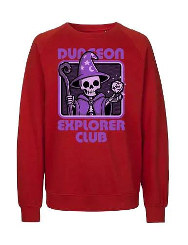 RPG Mage Skull - Rpg, Role-play, Role-playing, Roleplay Game, Role-playing Game, Roleplaying Game, Critical Hit, Critical, Critical Fail, Critical Success, Dungeon Master, Dungeon, Nerd, Geek, Adventure, Fantasy, Magic, Ritual, Magical, Wizard, Sorcery, Sorcerer, D20, Fireball, Tabletop Game, Tabletop, Tabletop Gaming, Tabletop Rpg, Game Master, Exploration, Explorer, Club, Skull, Skeleton, Bones, Bone, Undead - Fairtrade Sweatshirt