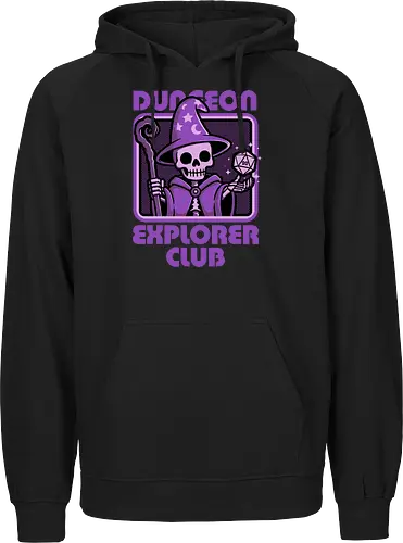 RPG Mage Skull - Rpg, Role-play, Role-playing, Roleplay Game, Role-playing Game, Roleplaying Game, Critical Hit, Critical, Critical Fail, Critical Success, Dungeon Master, Dungeon, Nerd, Geek, Adventure, Fantasy, Magic, Ritual, Magical, Wizard, Sorcery, Sorcerer, D20, Fireball, Tabletop Game, Tabletop, Tabletop Gaming, Tabletop Rpg, Game Master, Exploration, Explorer, Club, Skull, Skeleton, Bones, Bone, Undead - Fairtrade Hoodie