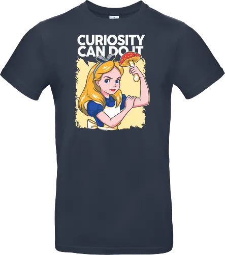 Curiosity Can Do It - A playful fantasy-inspired illustration celebrating curiosity, imagination, and courage through a clever reinterpretation of the iconic motivational poster. - Standard T-Shirt