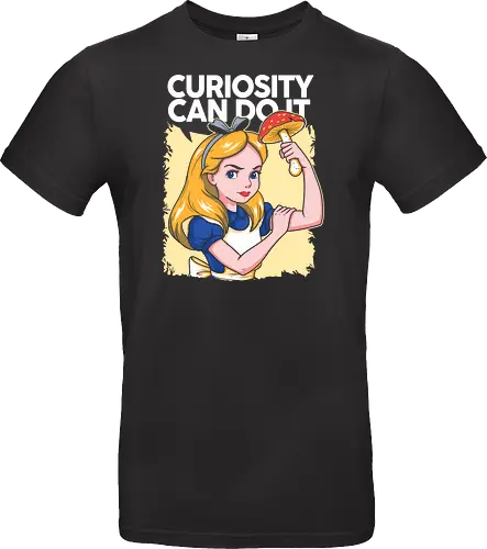 Curiosity Can Do It - A playful fantasy-inspired illustration celebrating curiosity, imagination, and courage through a clever reinterpretation of the iconic motivational poster. - Standard T-Shirt