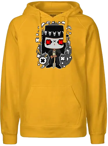 Voodoo-Entität Chibi - dunkle Chibi-Kunst, Voodoo-Entität, Totenkopf-Zylinder, rote Augen, Horror-Druck, übernatürlicher Charakter, Papa Legba, American Horror Story, AHS Coven, Funko Pop, vodu, Geek Horror Kunst, Chibi Sammlerstück, Machtstab, Horror-Fan-Geschenk, mystische Figur, Voodoo-Ästhetik, Horror-Geek-Kleidung, exklusive dunkle Kunst, geheimnisvoller Charakter - Fairtrade Hoodie