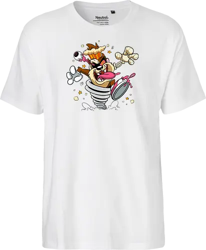 Freaky Wirbelwind Teufel - freaky Wirbelwind Teufel Art, Cartoon Horror Underground, wilder brauner Teufel dunkles Shirt, Horror Cartoon Wirbelwind, Taz, Taz freaky, cartoon horror, Teufel Auge hervorquellend Art, dunkles wildes Pop Art, alternativer freaky Teufel, verrückte Cartoon Mode, chaotischer Teufel Explosion Art, Underground dunkles Geek, Horror Nostalgie 90er Cartoon, Punk Teufel Cartoon, alternative Cartoon Shirt, dunkle Retro Teufel Art, chaotischer Cartoon Wirbelwind - Fairtrade T-Shirt