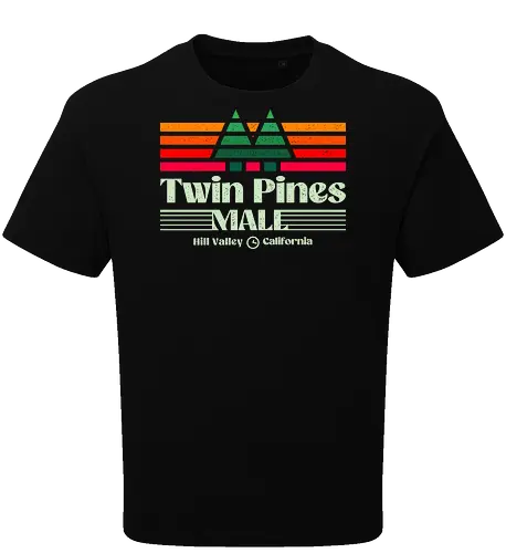 Twin Pines Shopping Mall  - 80s, 1980s, 80s movies, 90s, california, geek, hill valley, movies, nerd, nostalgia, retro, sci fi, time travel, twin pines mall, vintage - Oversize T-Shirt