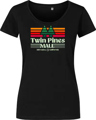 Twin Pines Shopping Mall  - 80s, 1980s, 80s movies, 90s, california, geek, hill valley, movies, nerd, nostalgia, retro, sci fi, time travel, twin pines mall, vintage - Damen T-Shirt