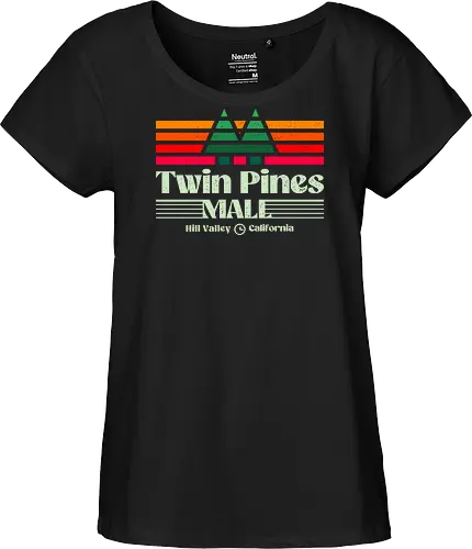 Twin Pines Shopping Mall  - 80s, 1980s, 80s movies, 90s, california, geek, hill valley, movies, nerd, nostalgia, retro, sci fi, time travel, twin pines mall, vintage - Fairtrade Girl Shirt