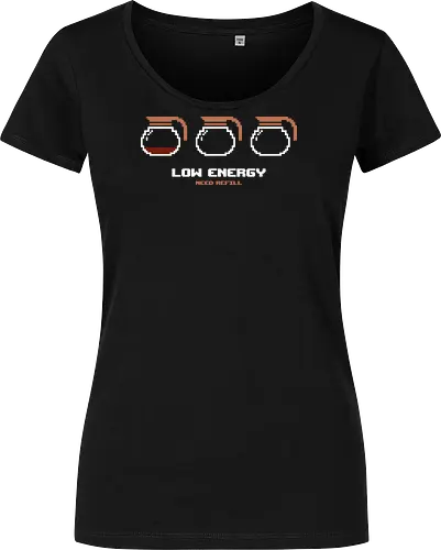 Low Energy Need Refill Coffee - coffee, 8bit, caffeine, caffeine addict, coffee drinks, coffee lover, cup of coffee, espresso, funny, i love coffee, low energy, morning coffee, pixelart, retro, sleepy - Damen T-Shirt