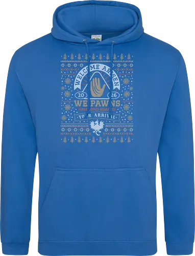 Welcome Arisen Ugly Sweater - dark arisen, dragon, dogma, dragons dogma 2, dragons dogma ii, gransys, rpg, jrpg, fantasy, bitterblack isle, gran soren, riftstone, pawns, video games, gaming, gamer, ugly christmas sweater, ugly sweater, xmas, christmas - Standard Hoodie