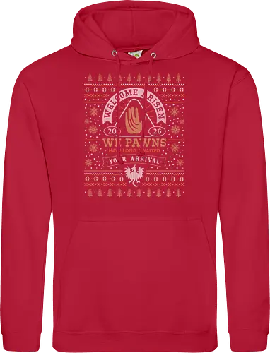 Welcome Arisen Ugly Sweater - dark arisen, dragon, dogma, dragons dogma 2, dragons dogma ii, gransys, rpg, jrpg, fantasy, bitterblack isle, gran soren, riftstone, pawns, video games, gaming, gamer, ugly christmas sweater, ugly sweater, xmas, christmas - Standard Hoodie