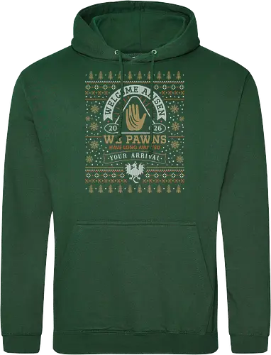 Welcome Arisen Ugly Sweater - dark arisen, dragon, dogma, dragons dogma 2, dragons dogma ii, gransys, rpg, jrpg, fantasy, bitterblack isle, gran soren, riftstone, pawns, video games, gaming, gamer, ugly christmas sweater, ugly sweater, xmas, christmas - Standard Hoodie