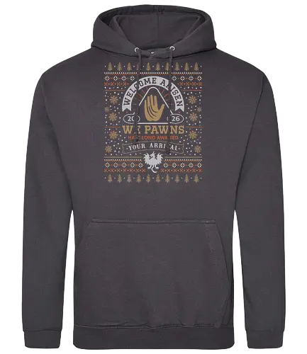 Welcome Arisen Ugly Sweater - dark arisen, dragon, dogma, dragons dogma 2, dragons dogma ii, gransys, rpg, jrpg, fantasy, bitterblack isle, gran soren, riftstone, pawns, video games, gaming, gamer, ugly christmas sweater, ugly sweater, xmas, christmas - Standard Hoodie