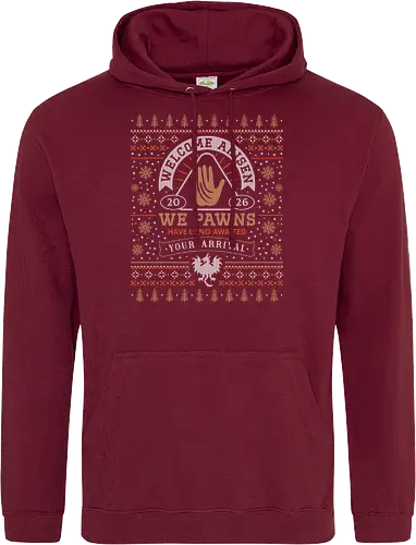 Welcome Arisen Ugly Sweater - dark arisen, dragon, dogma, dragons dogma 2, dragons dogma ii, gransys, rpg, jrpg, fantasy, bitterblack isle, gran soren, riftstone, pawns, video games, gaming, gamer, ugly christmas sweater, ugly sweater, xmas, christmas - Standard Hoodie