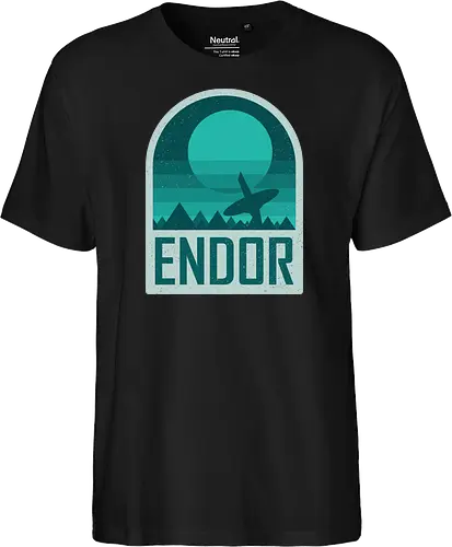 Endor - Geometric and minimalist series  - Space Opera, 80s, badge, endor, film, galaxy, geometric, landscape, minimalist, outer space, retro, science fiction, space, movie, scifi - Fairtrade T-Shirt