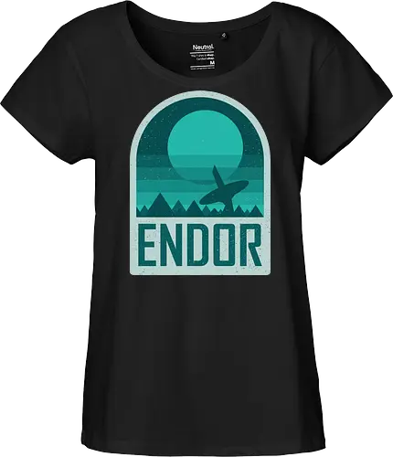Endor - Geometric and minimalist series  - Space Opera, 80s, badge, endor, film, galaxy, geometric, landscape, minimalist, outer space, retro, science fiction, space, movie, scifi - Fairtrade Girl Shirt
