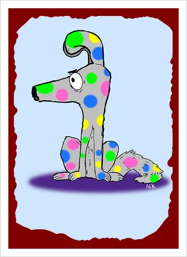 Bunter Hund - einfachso - Kunstdruck
