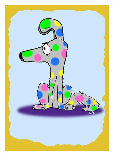 Bunter Hund - einfachso - Kunstdruck