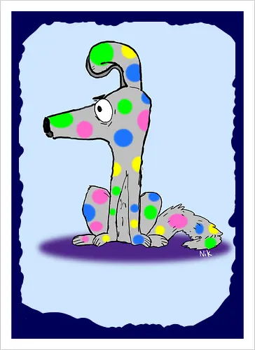 Bunter Hund - einfachso - Kunstdruck